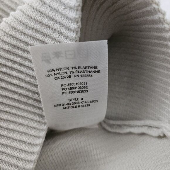 Babaton Aritzia Crop Top XXS Matte Pearl Ribbed Tank Sculpt Knit Stretch - Picture 5 of 8